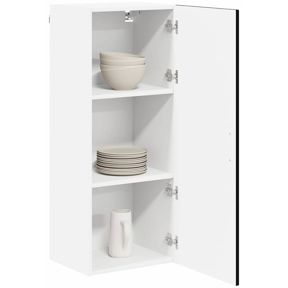 vidaXL Single Door Black Kitchen Wall Cabinet Image 3