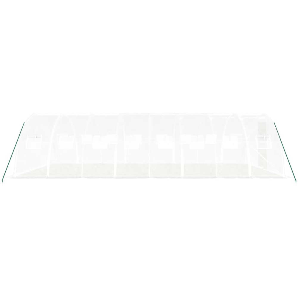 vidaXL White Polyethylene Galvanised Steel Frame 26.2 x 13.1ft Greenhouse Image 4
