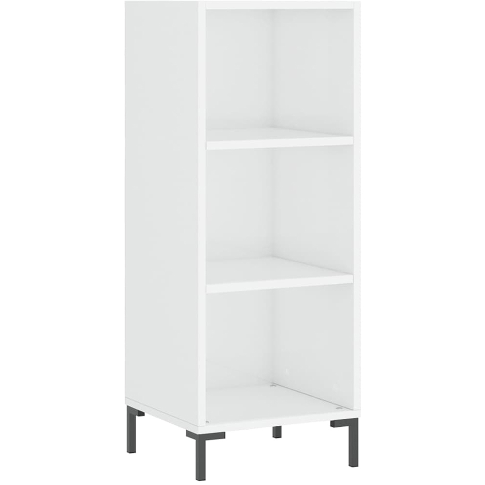 vidaXL 3 Shelf High Gloss White Narrow Sideboard Image 2