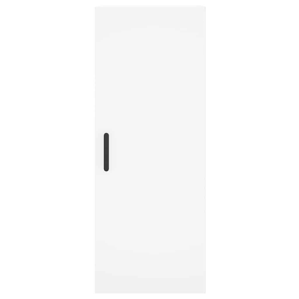 vidaXL Single Door 3 Shelf White Highboard Image 8