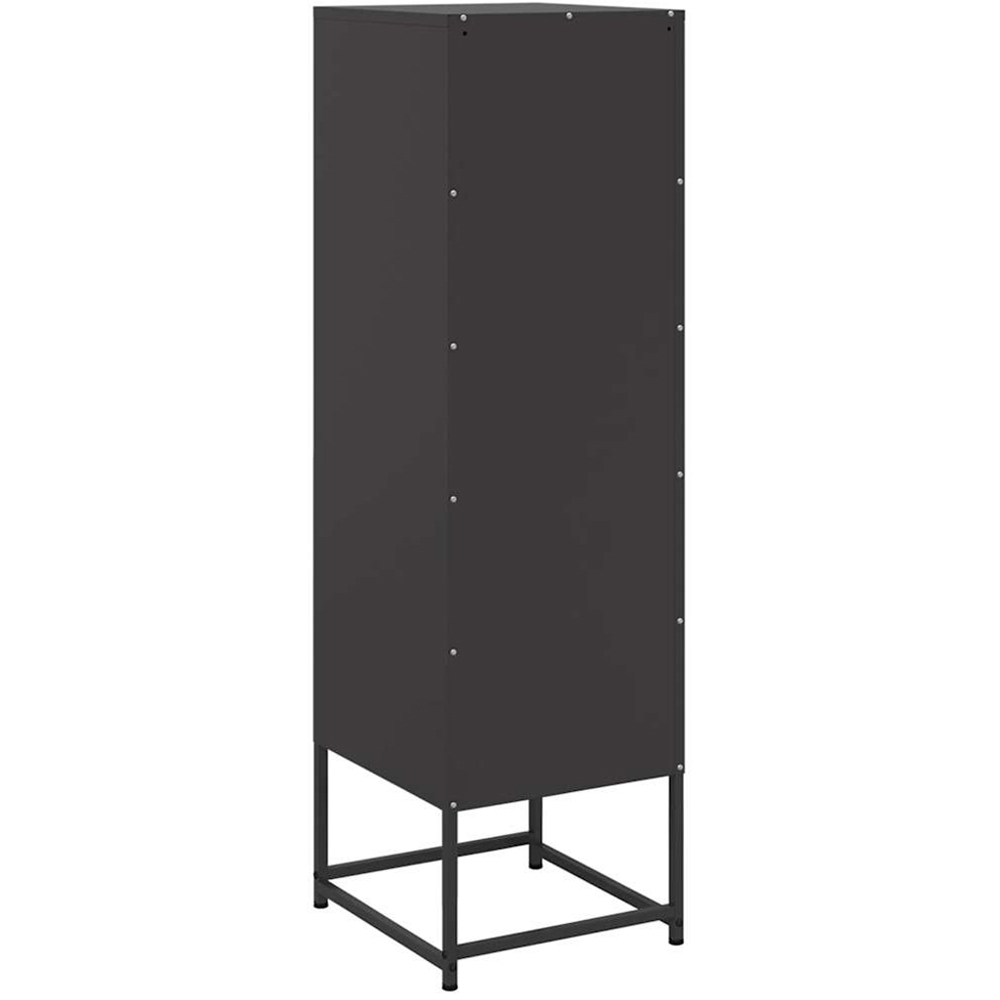 vidaXL Single Door Black Steel Highboard Image 8