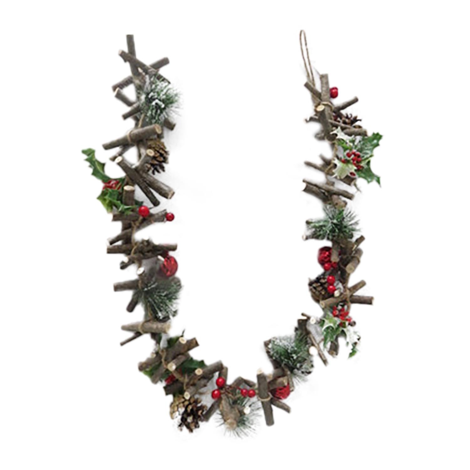 A Christmas Tale Traditional Driftwood LED Garland Image 1
