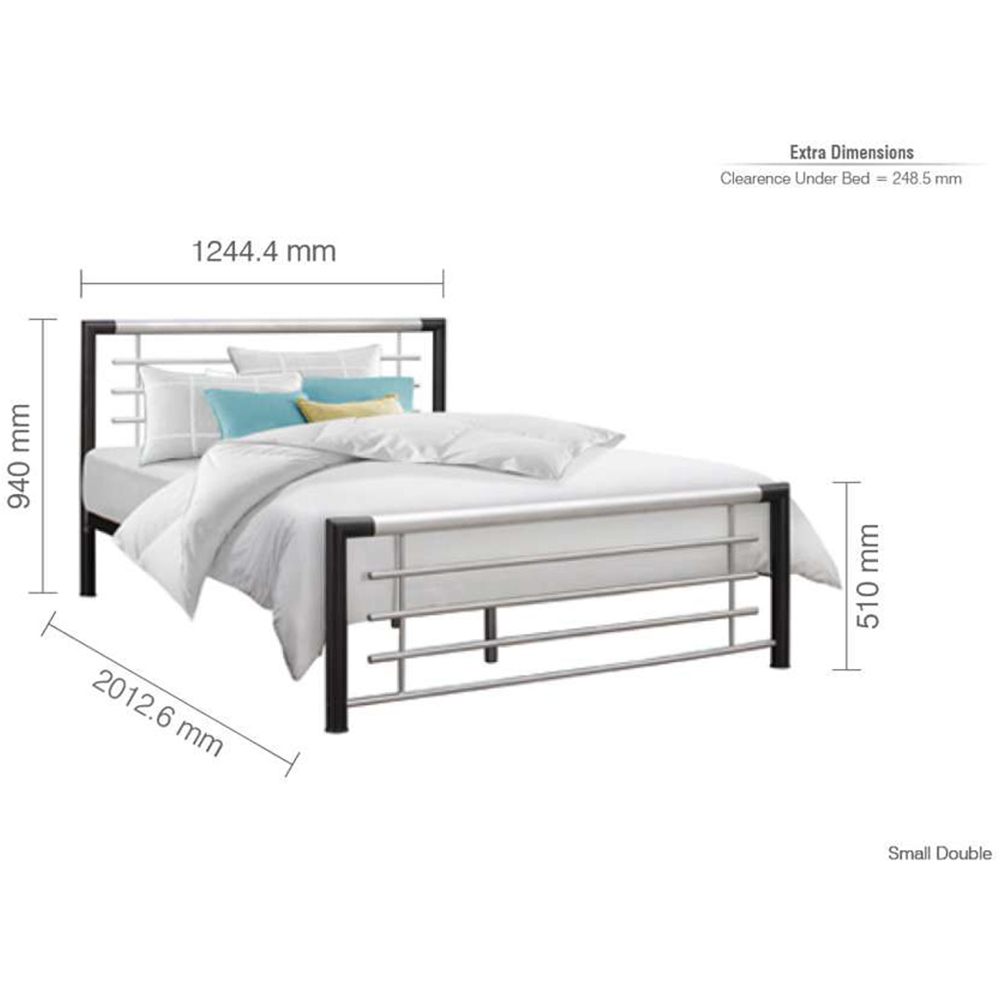 Faro Small Double Black Bed Frame Image 4