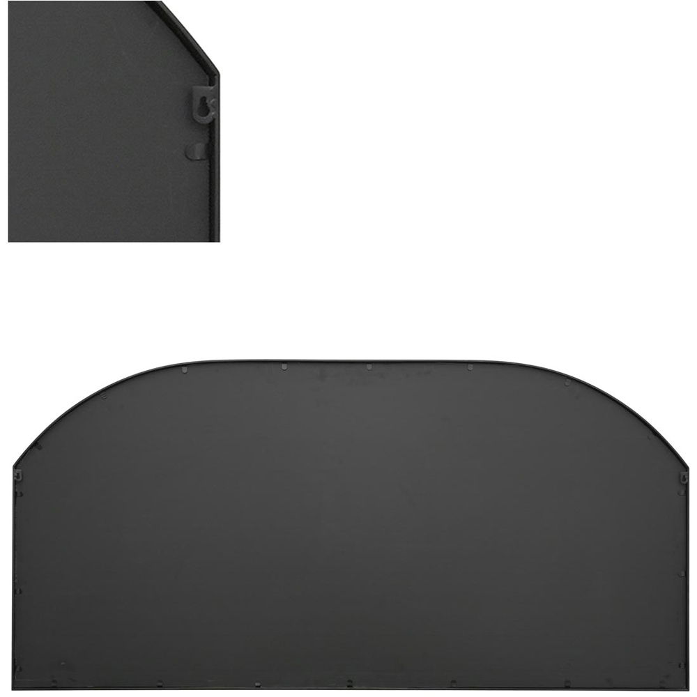 MirrorOutlet The Arcus Black Metal Arched Window Wall Mirror 174 x 85cm Image 4