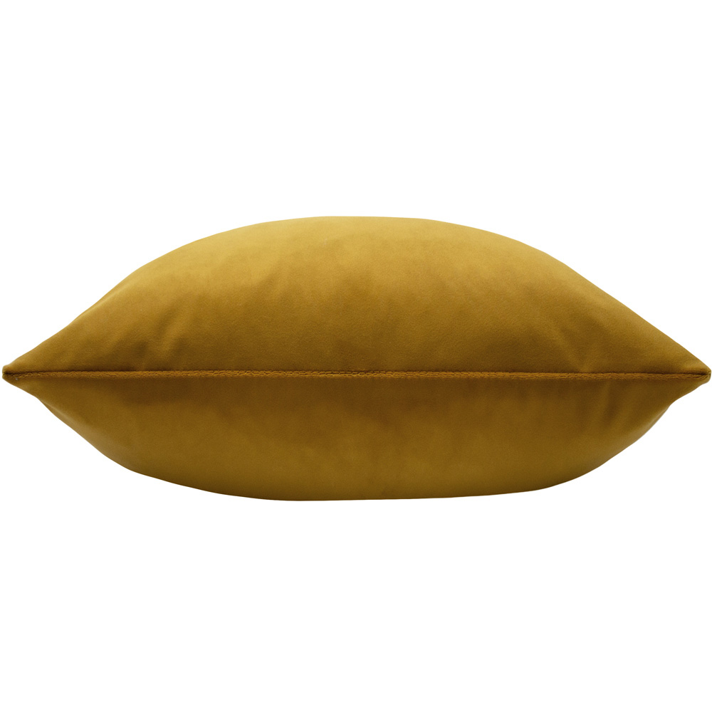 Paoletti Sunningdale Saffron Square Velvet Cushion Image 2
