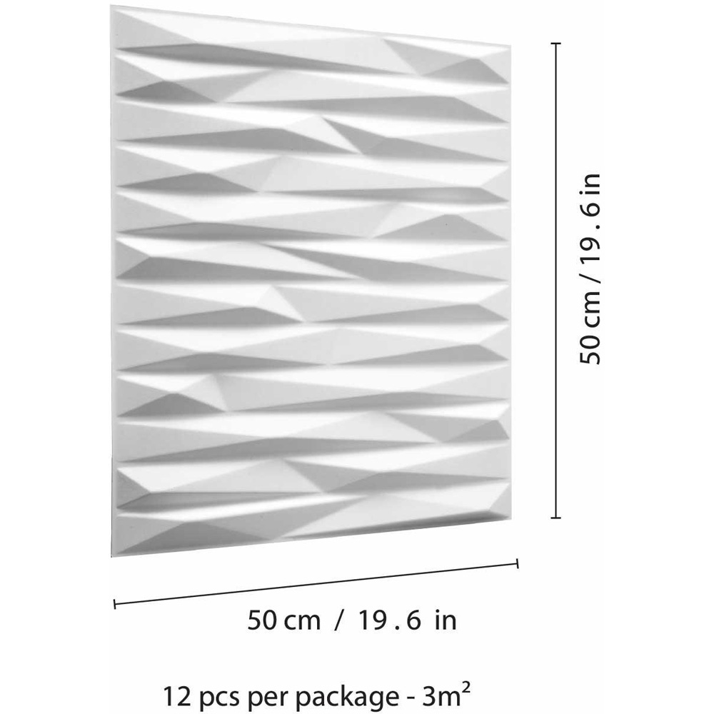 Walplus Off White Valeria 3D Wall Panel 12 Pack Image 6