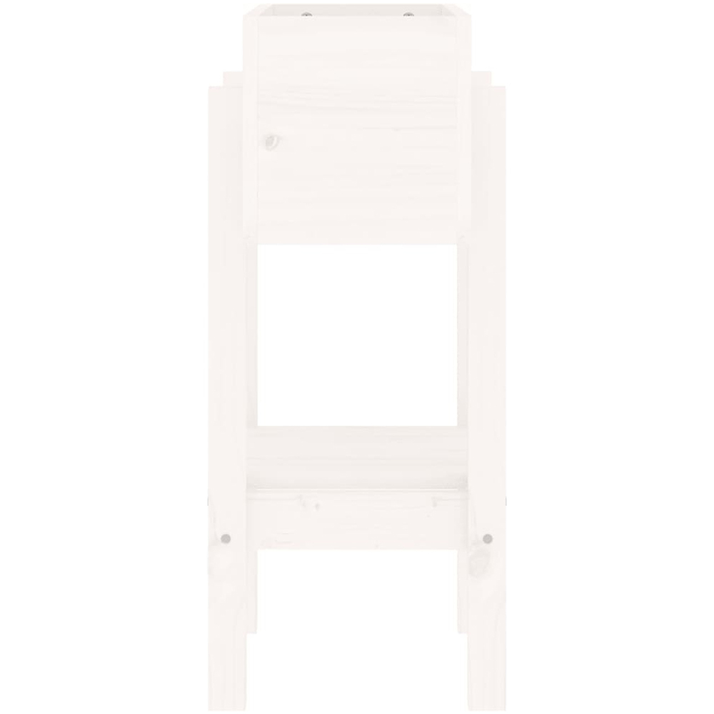 vidaXL White Solid Pine Wood Garden Planter 62 x 30 x 69cm Image 4
