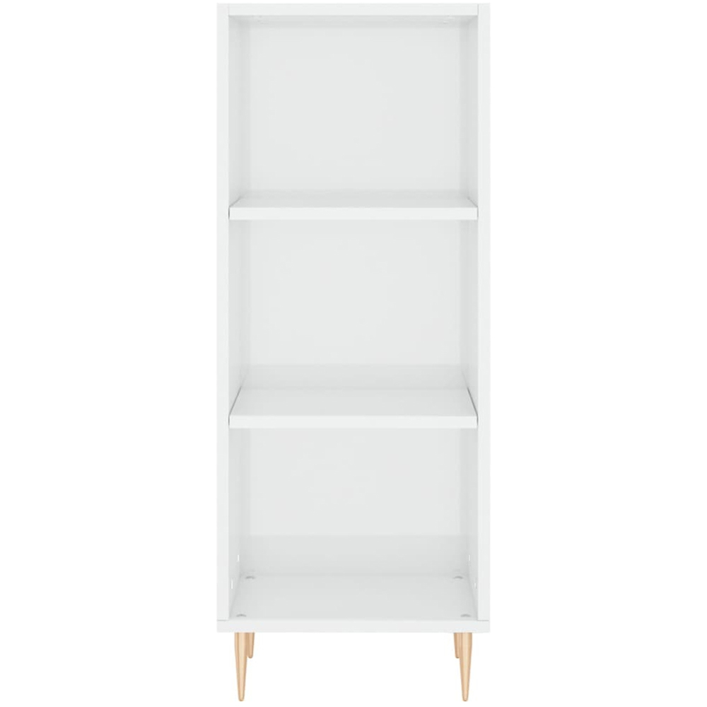 vidaXL 3 Shelf High Gloss White Sideboard Image 4
