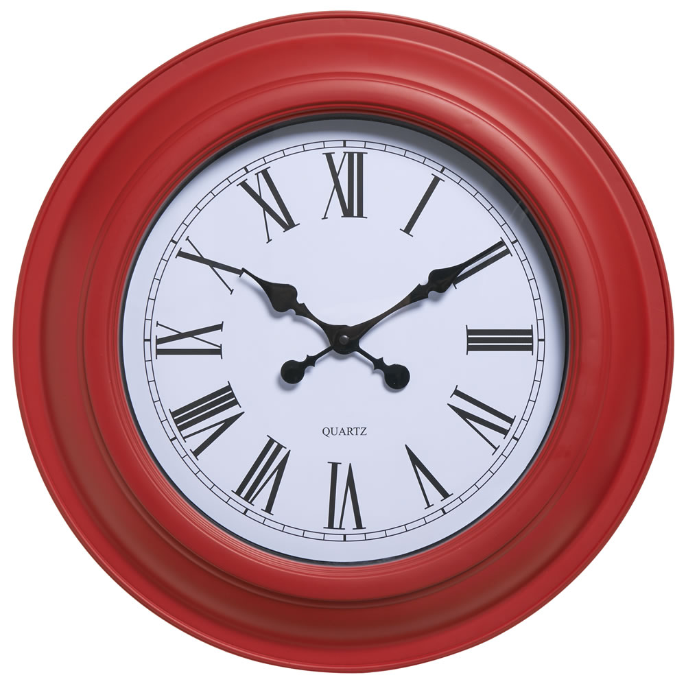 Wilko Giant Red Station Wall Clock Image