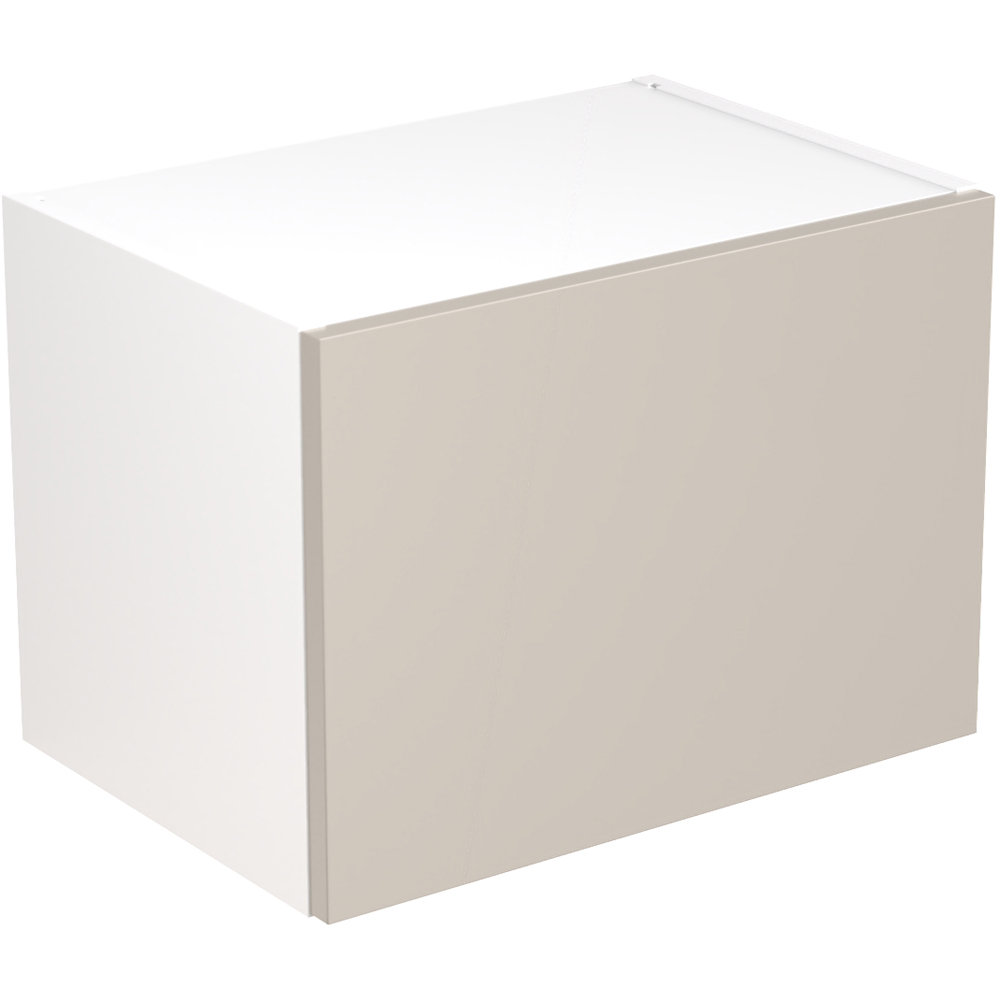 Kitchen Kit Slab Gloss Light Grey Flatpack Short Bridging Wall Kitchen Cabinet 500mm Image 1
