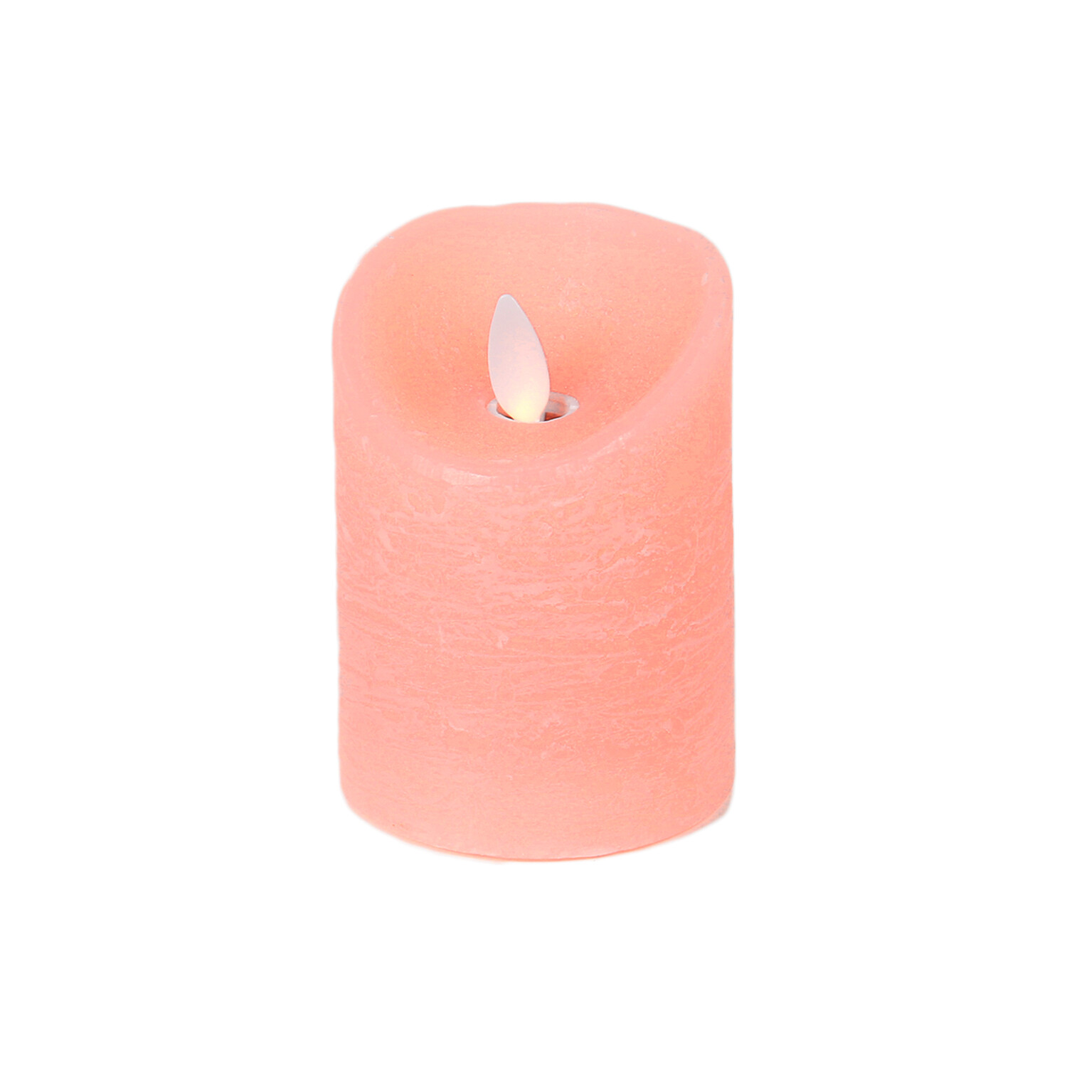 Suede Effect Pillar Candle - Blush / 10cm Image 2