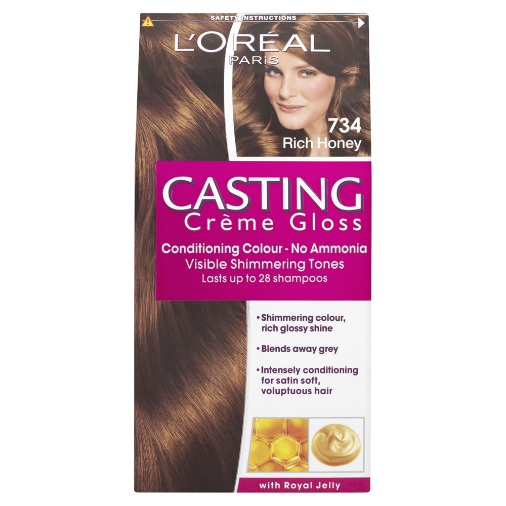L'Oréal Paris Casting Creme Gloss Rich Honey Brown  734 Semi-Permanent Hair Dye Image