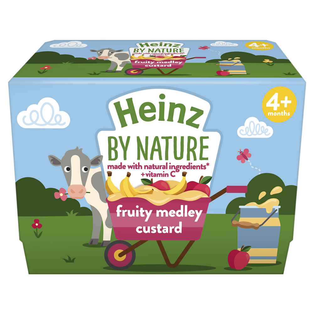 Heinz Fruity Custard Medley Pot 4 x 100g Image