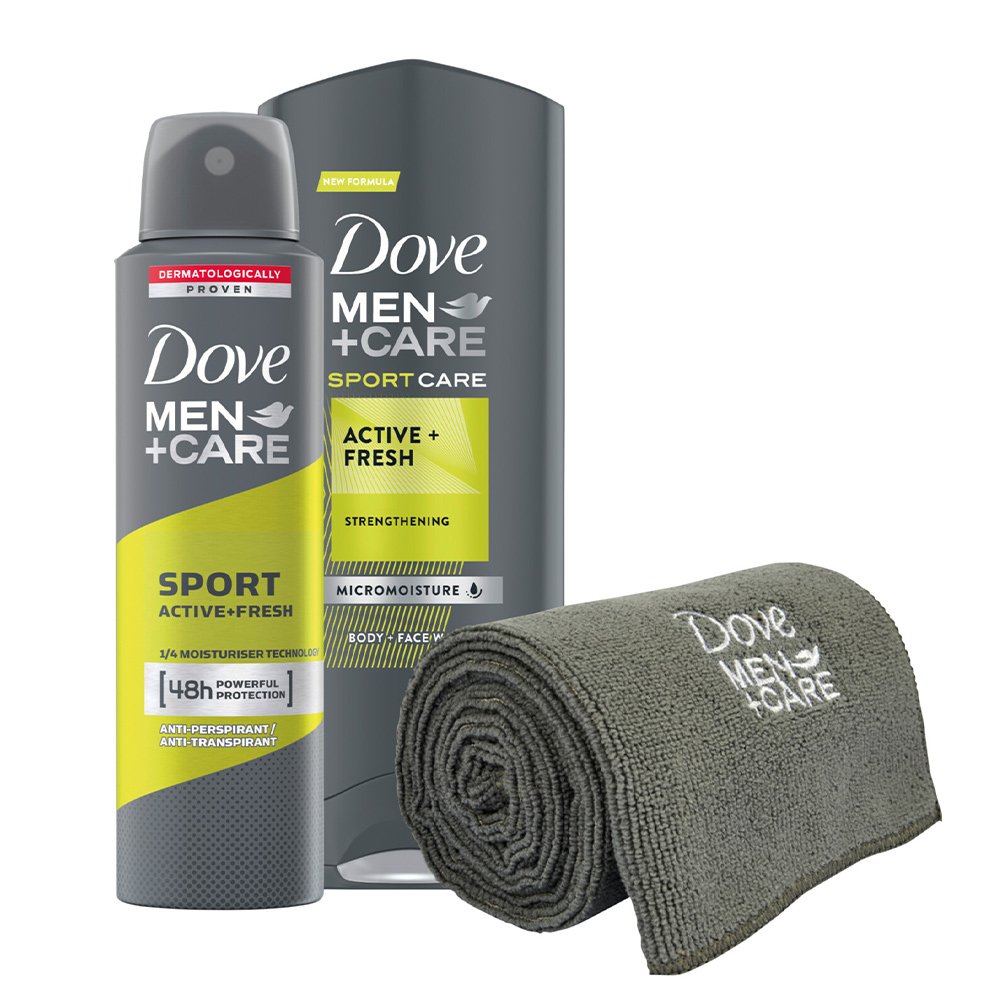 Dove Men+Care Sport Active+Fresh & Gym Towel Gift Set Image 2
