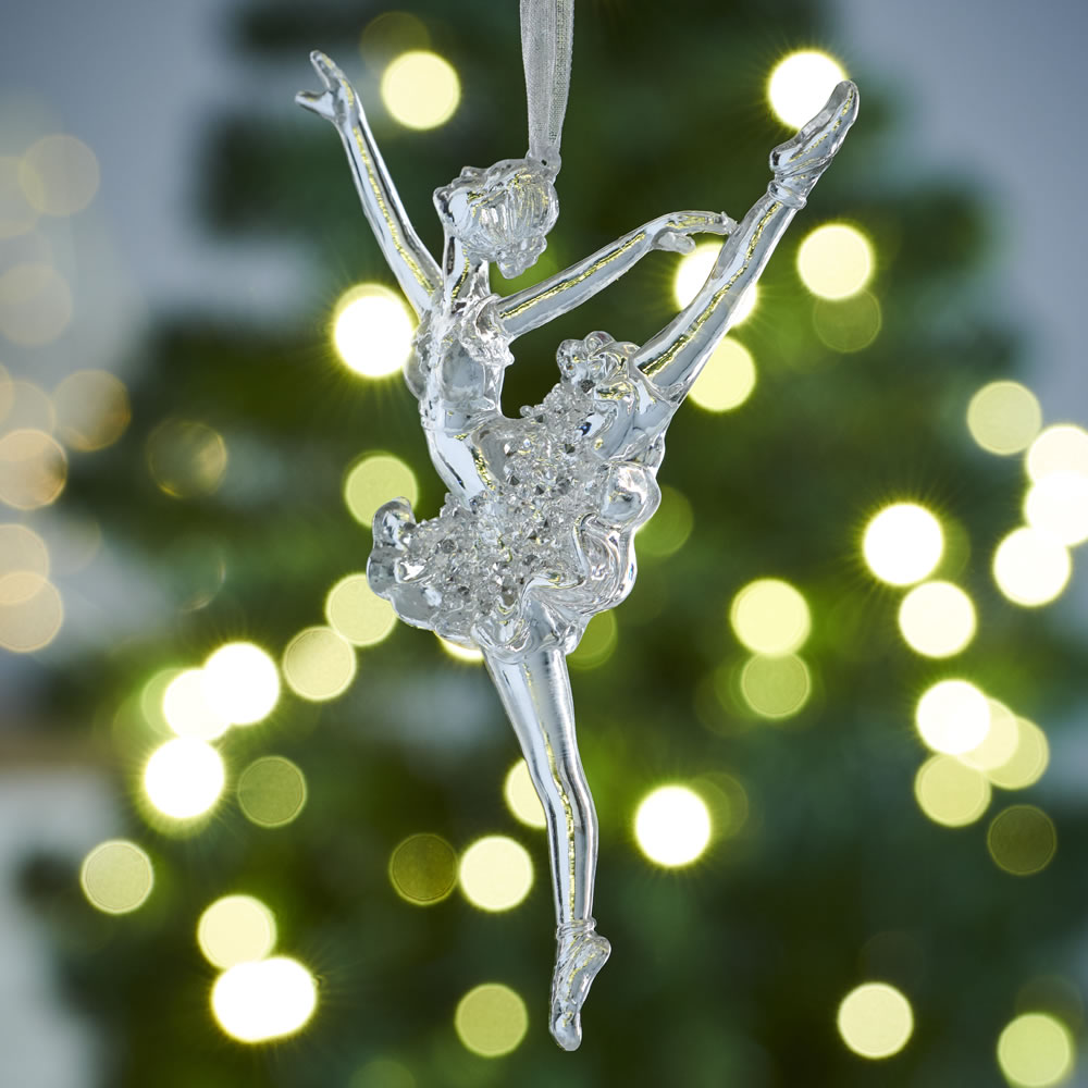 Wilko Winter Wonder Ballerina Christmas Tree Decoration Image 2
