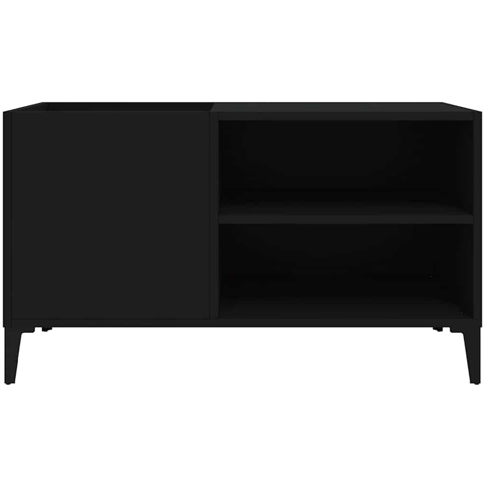 vidaXL 2 Shelf Black Record Cabinet Image 4