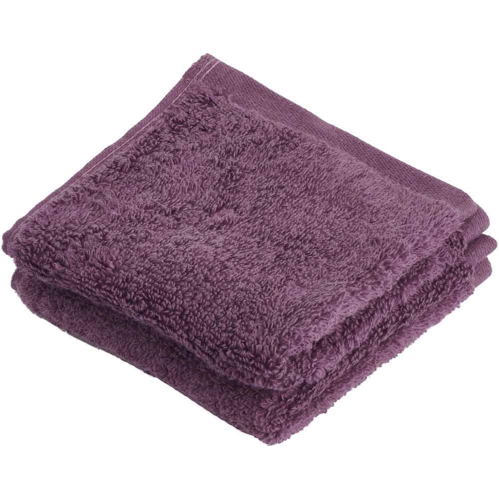 Wilko Grape Supersoft Face Cloth 2pk Wilko