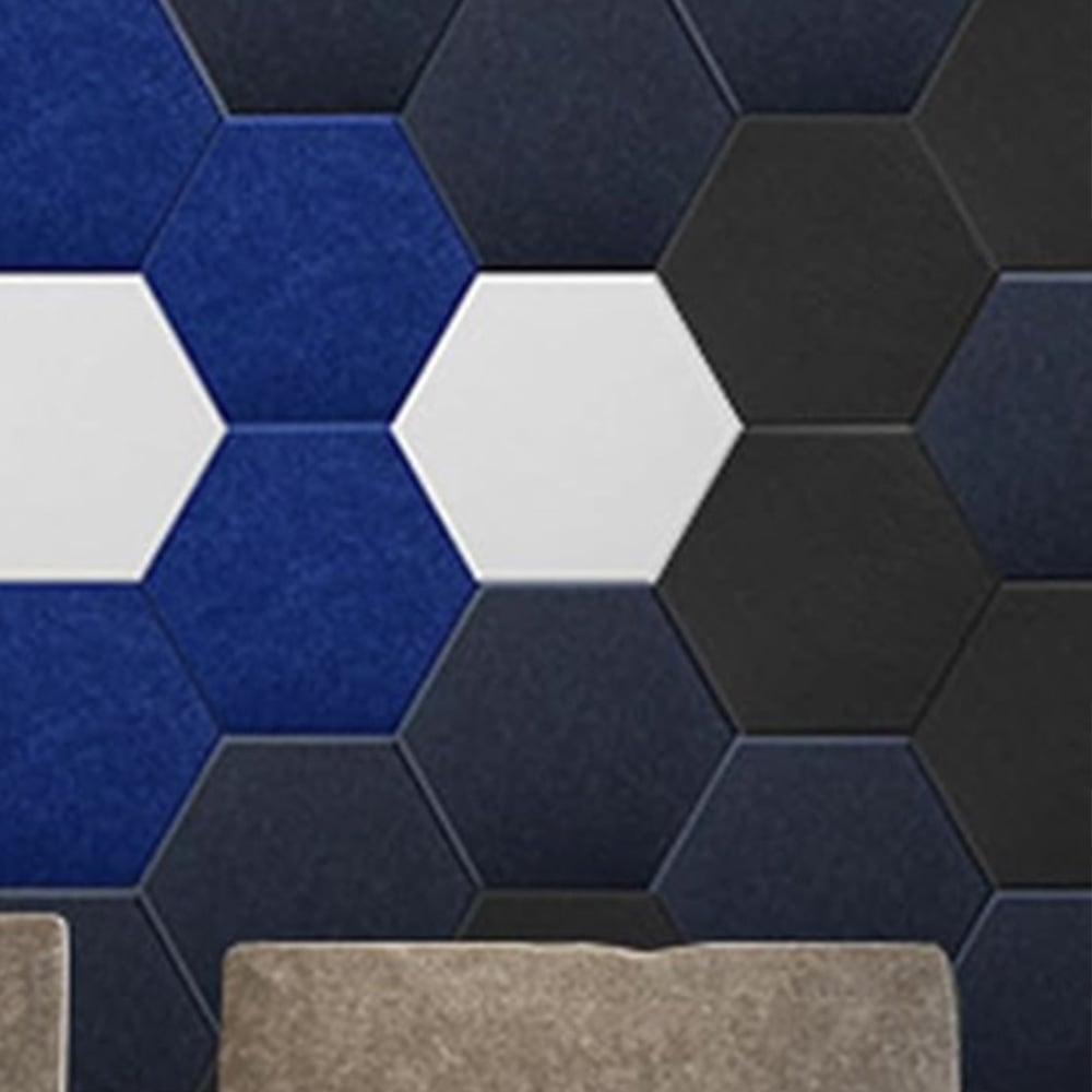 Gr8 Home Black Hexagon Self Adhesive Acoustic Wall Panel Set 12 Pack Image 1