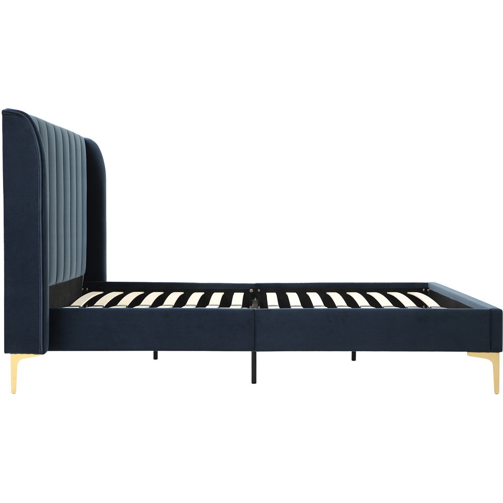 Hyacinth Double Ink Velvet Bed Frame Image 3