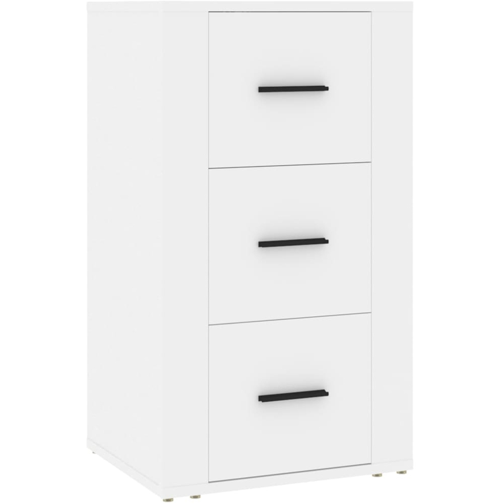 vidaXL 3 Drawer White Sideboard Image 2