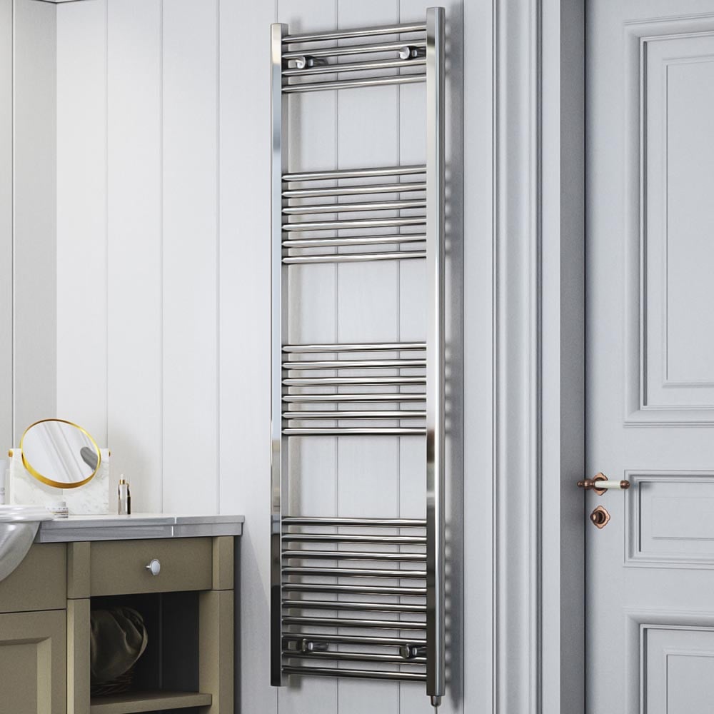 Terma Leo E 1705BTU Chrome Electric Fixed Temperature Towel Rail 1600 x 500mm Image 2