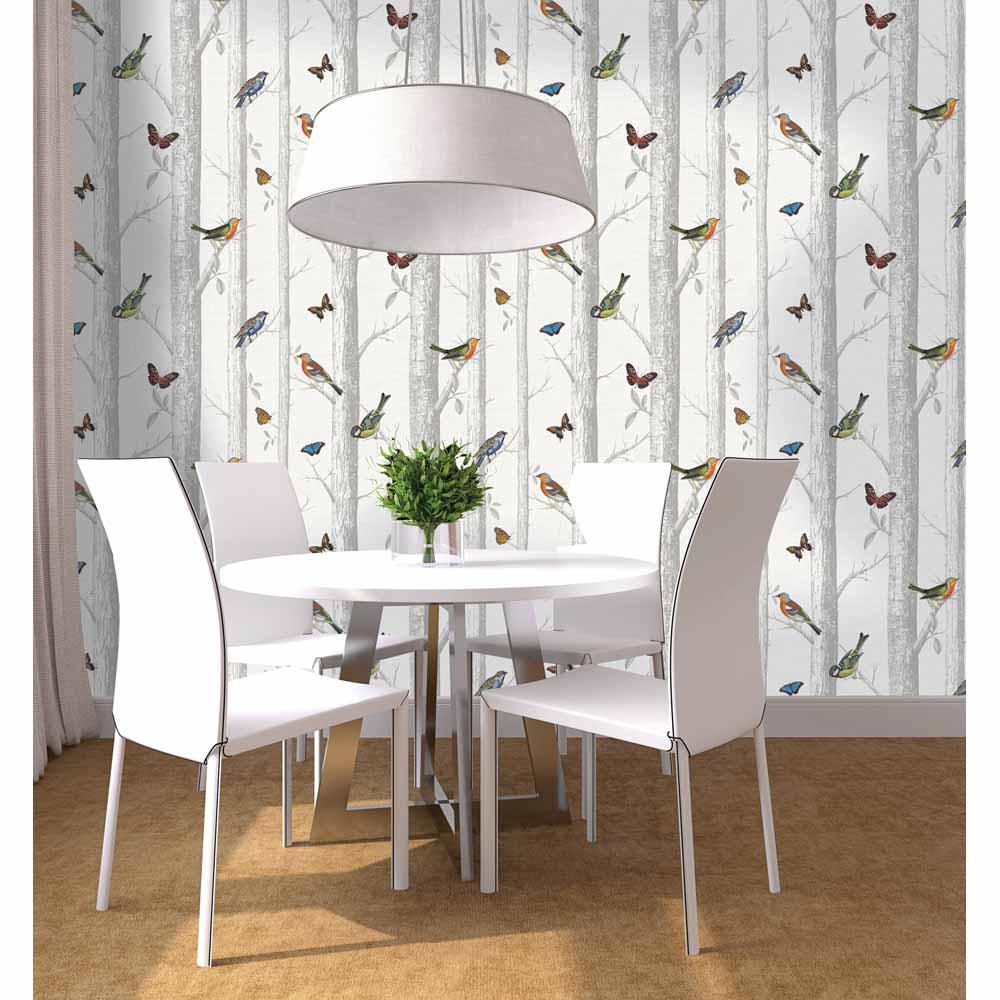 Holden Decor Epping White and Multicolour Wallpaper Image 3
