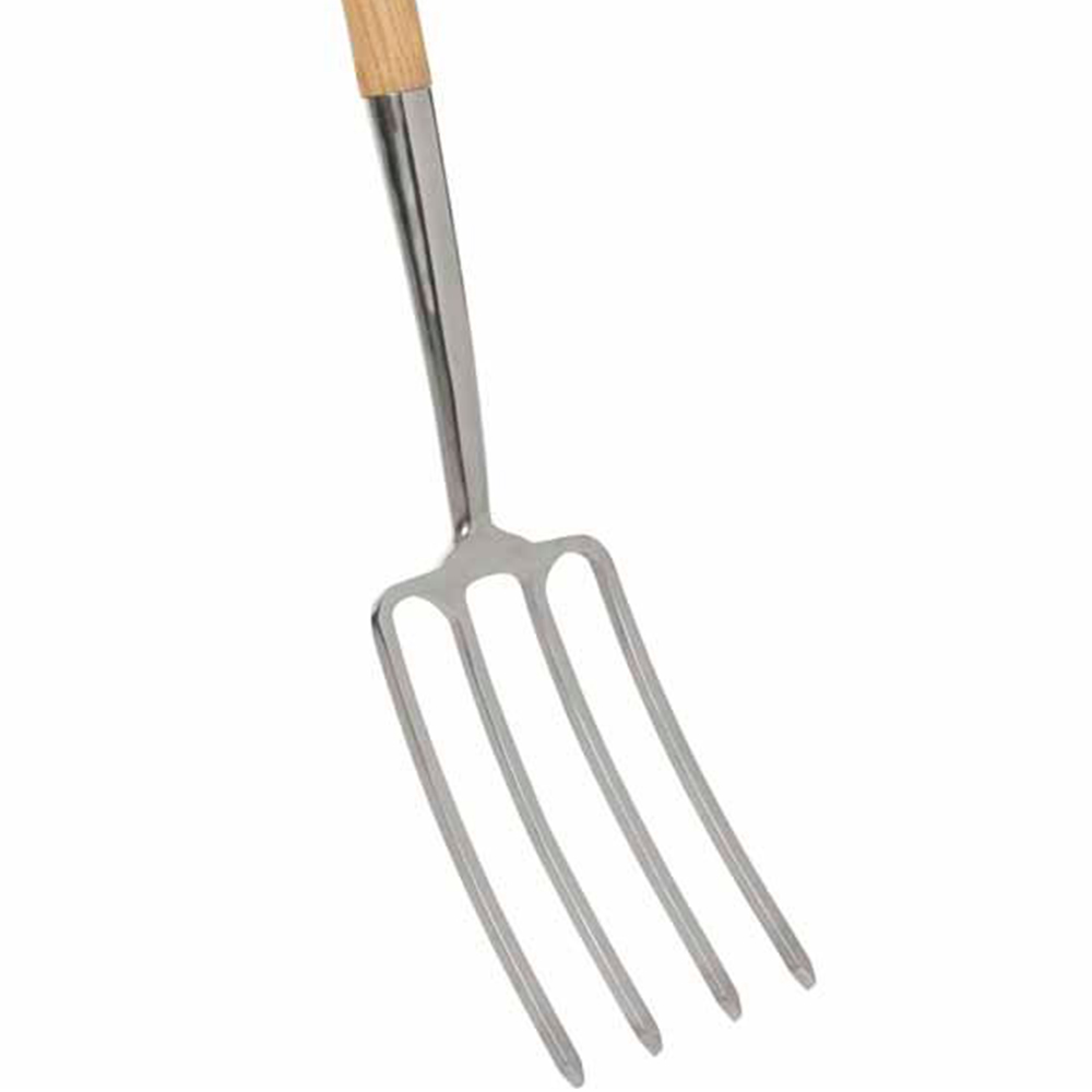Wilko Wood Handle Stainless Steel Digging Fork Image 4