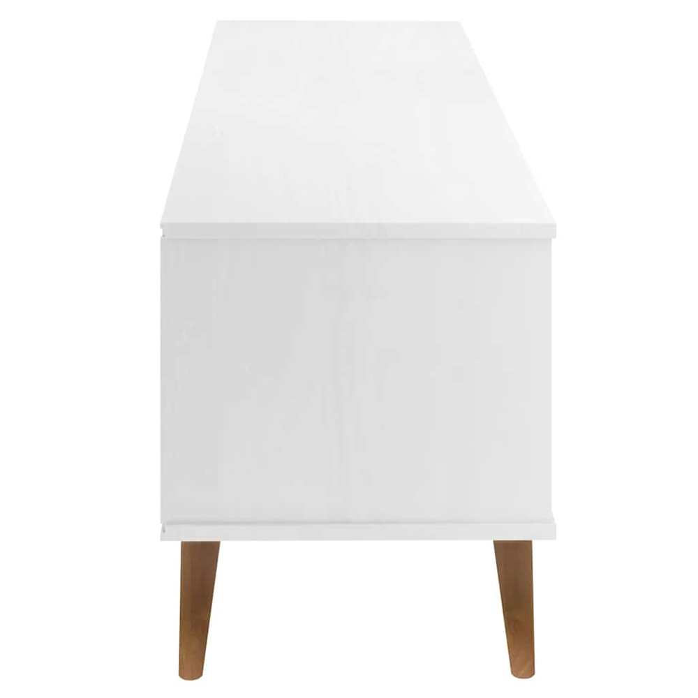 vidaXL Molde Single Door 2 Drawer 2 Shelf White Solid Pine Wood TV Cabinet Image 6