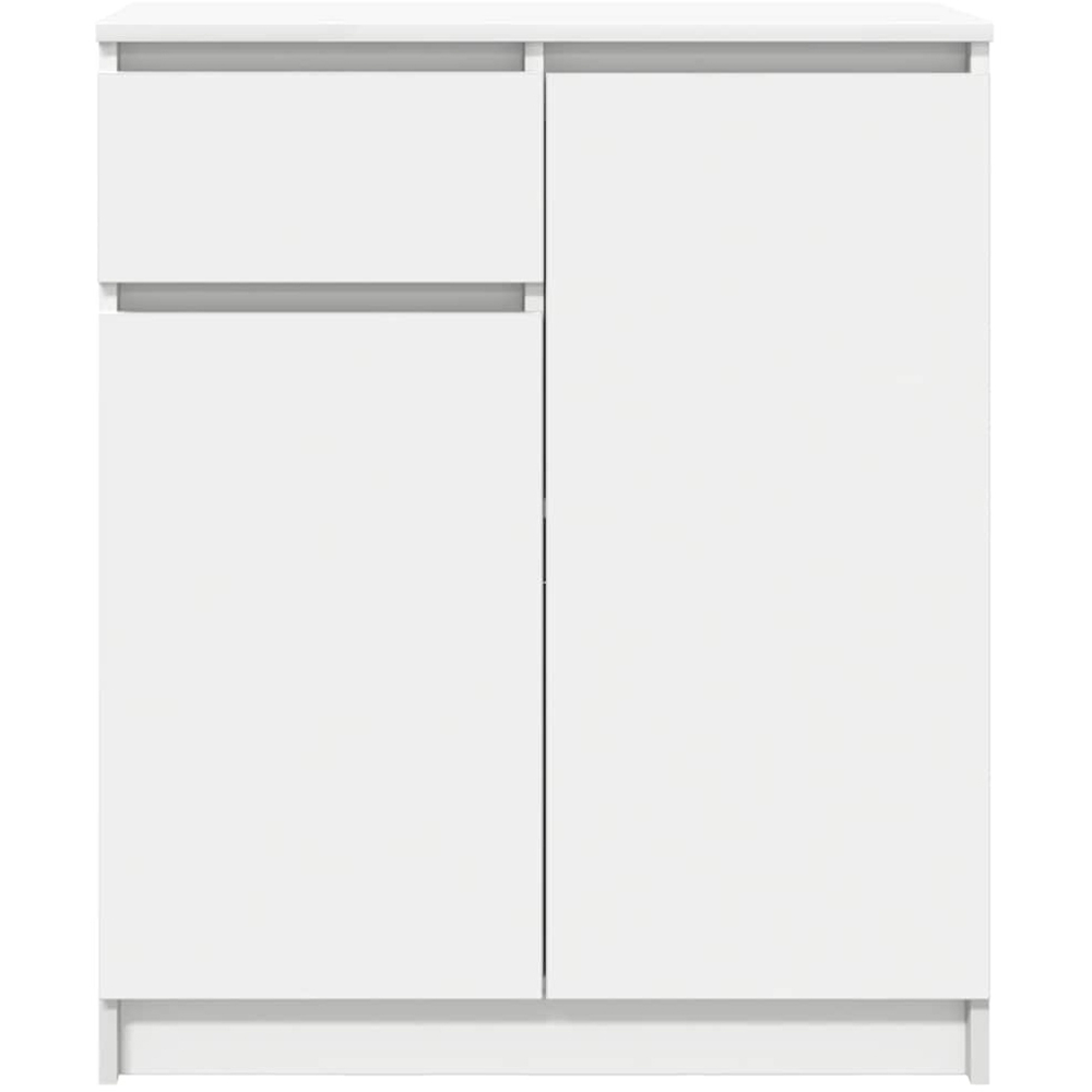 vidaXL 2 Door Single Drawer White Sideboard Image 5
