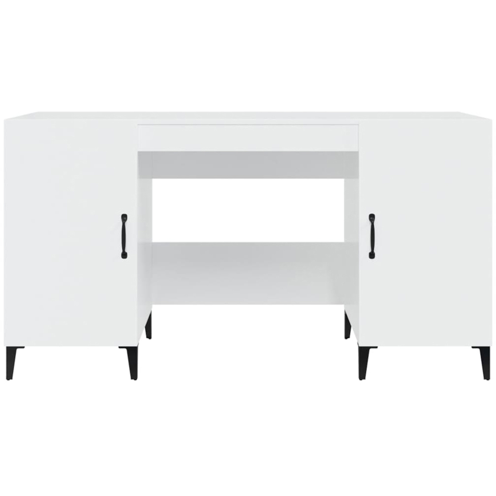 vidaXL 2 Door Computer Desk High Gloss White Image 5