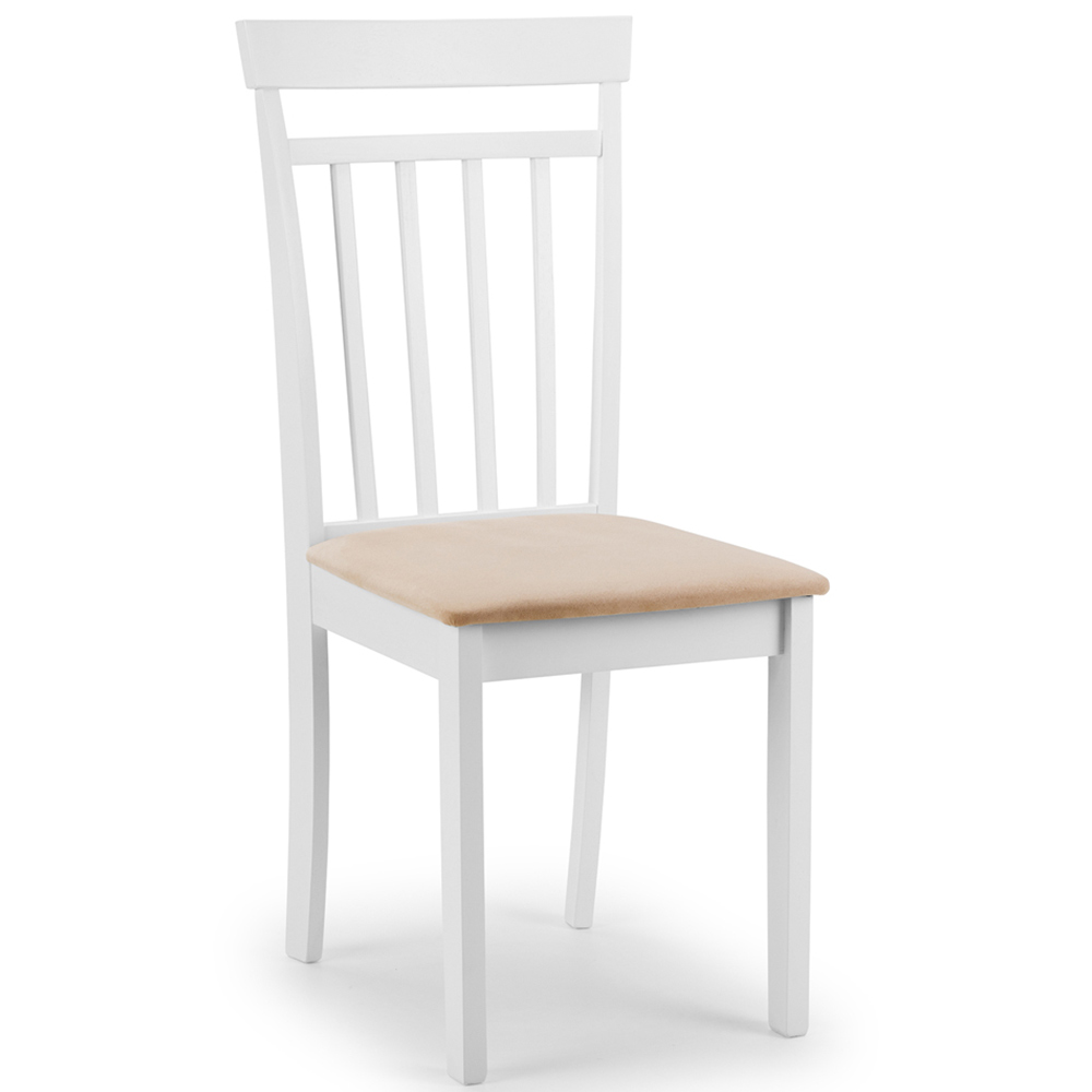 Julian Bowen Coast Set of 2 White Dining Chair Image 3