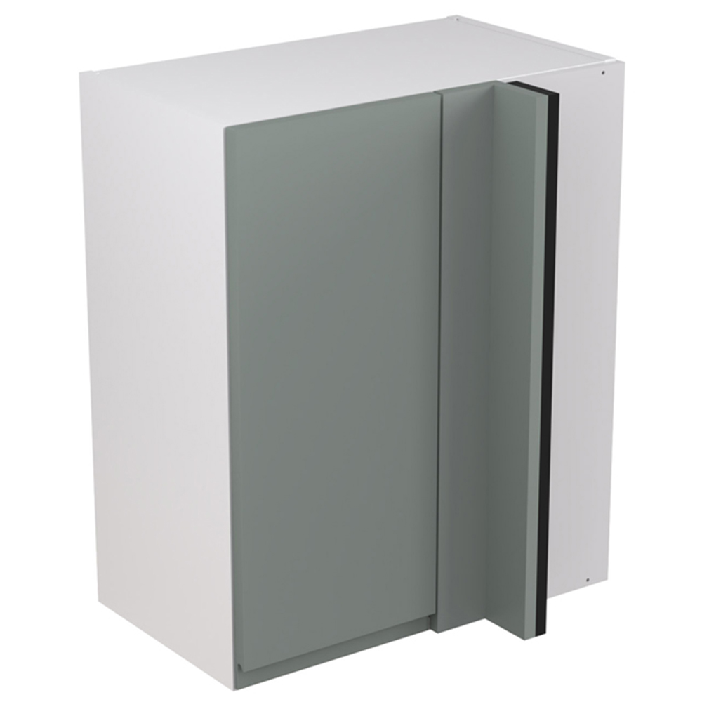 Kitchen Kit J-Pull Matt Sage Green Blind Corner Wall Kitchen Cabinet Flatpack 600mm Image 1