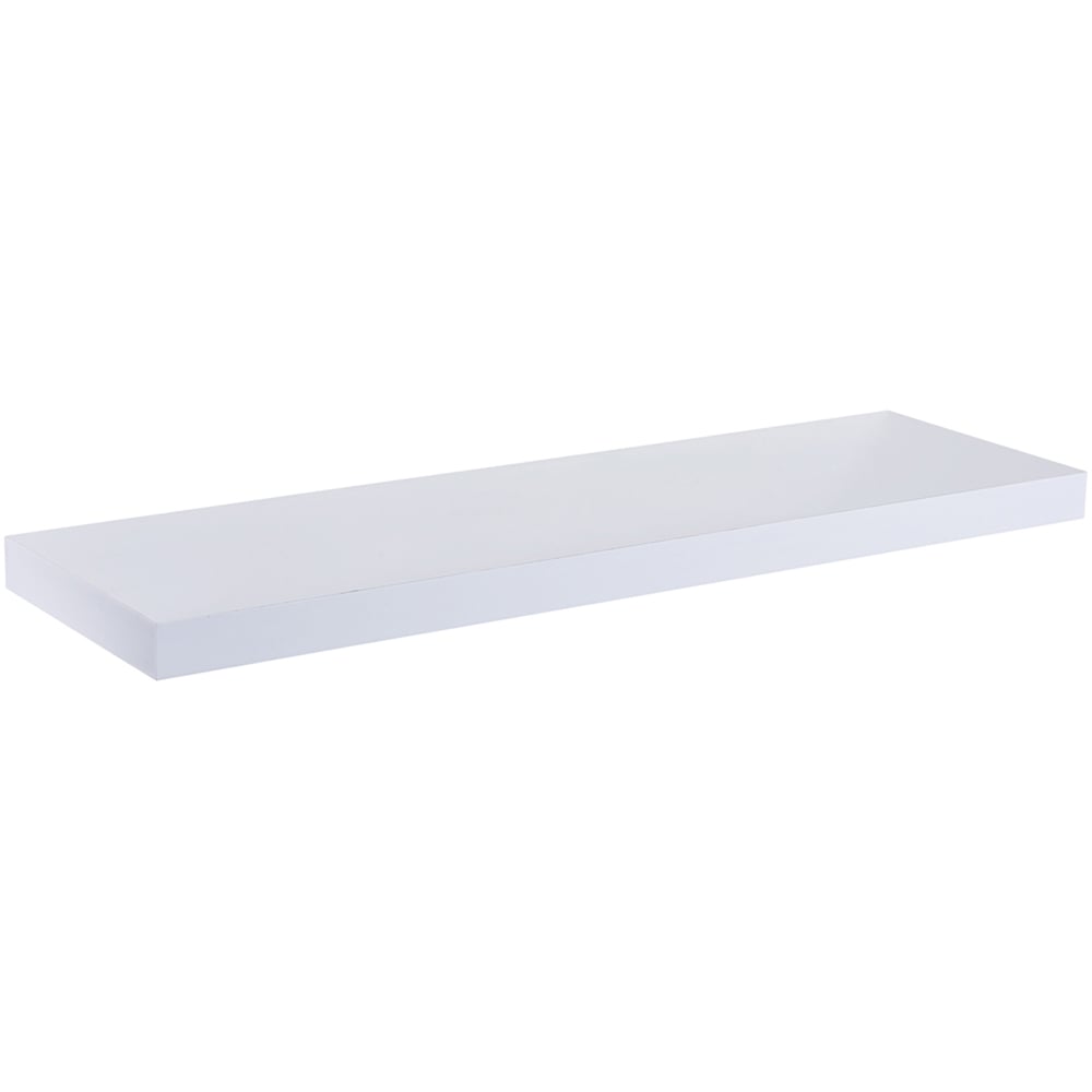 Innoteck 60cm High Gloss White Floating Shelf Image 1