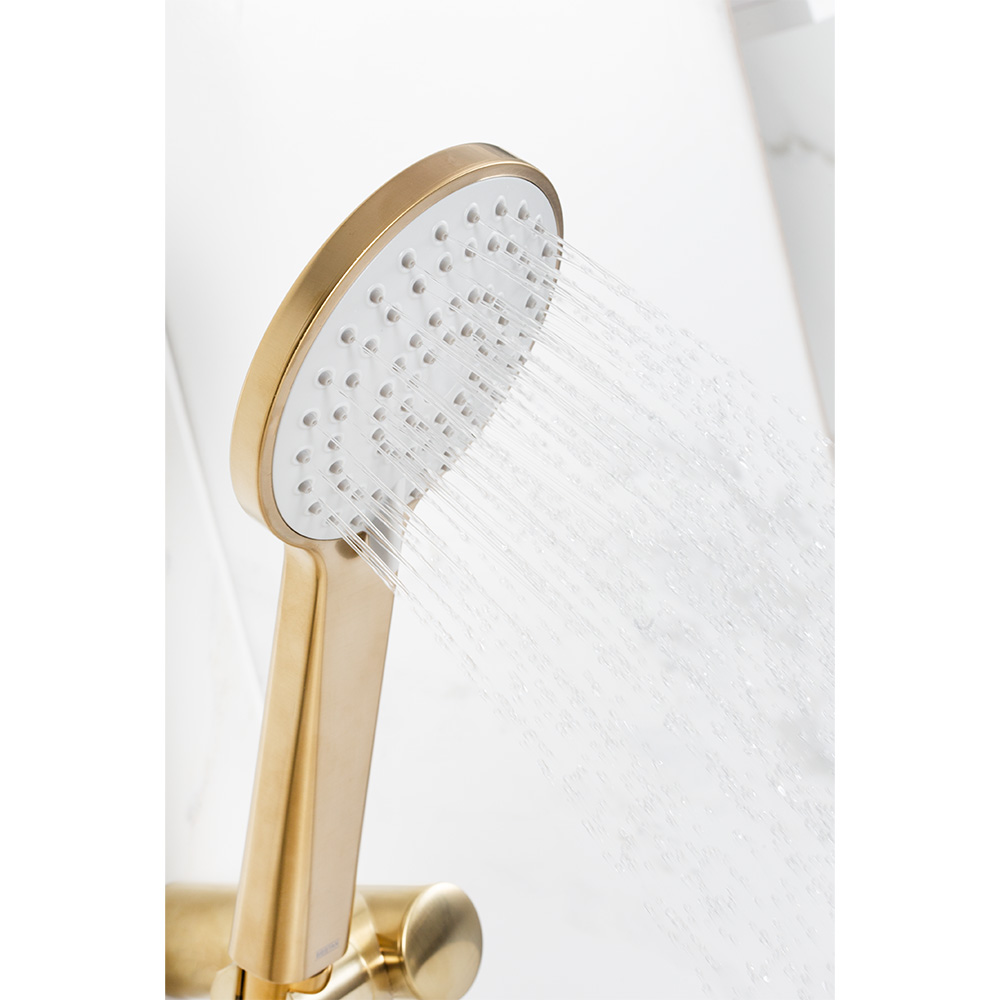 Bristan Frammento Brushed Brass Bath Shower Mixer Tap with Handset Image 5