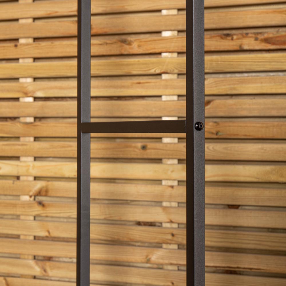 Tom Chambers Black Baroque Metal Steel Flower Rose Arch 240 x 110cm Image 7