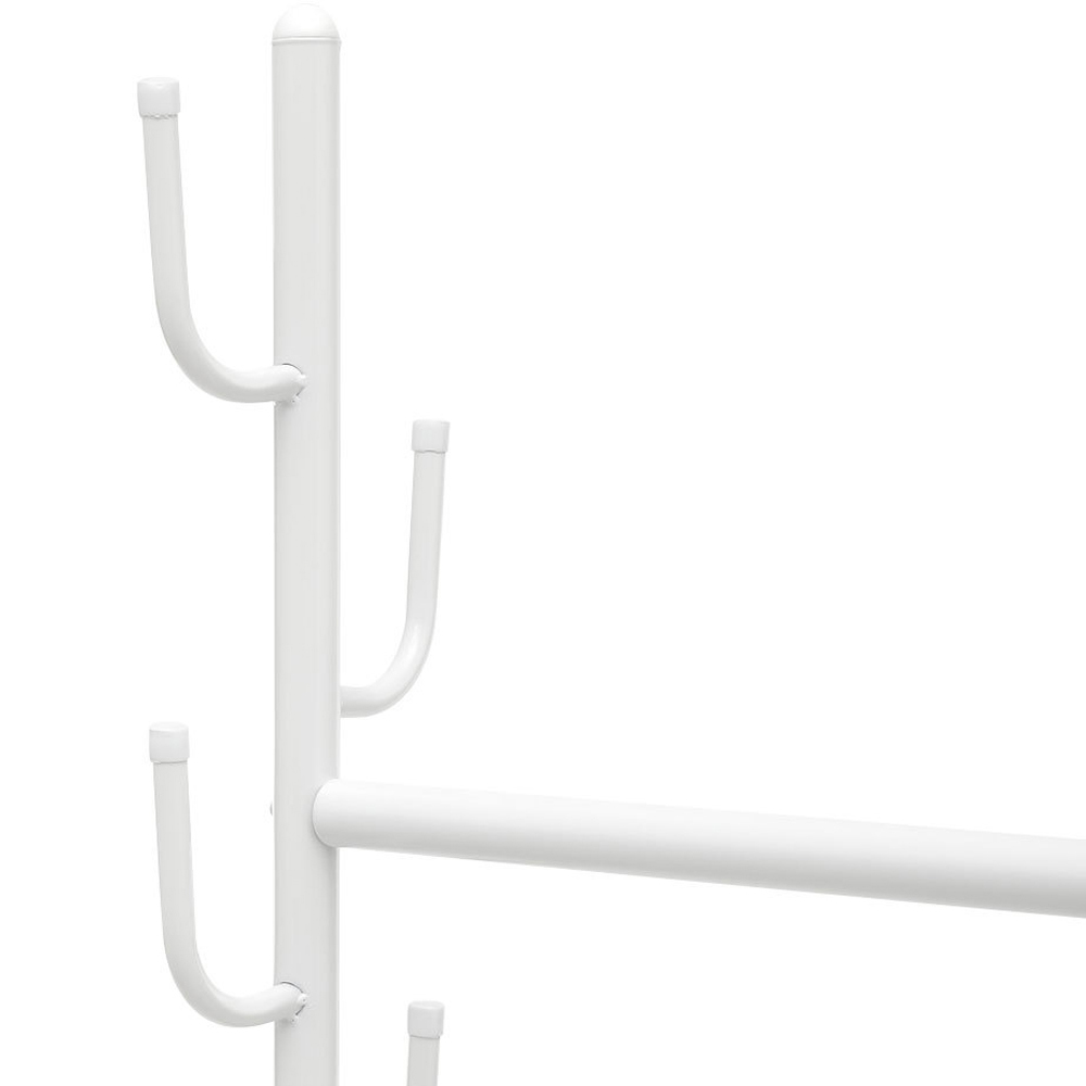 H&O Direct White Rolling Hanging Garment Rack Image 4