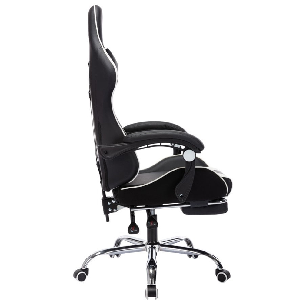 Neo White PU Leather Swivel Massage Office Chair Image 4