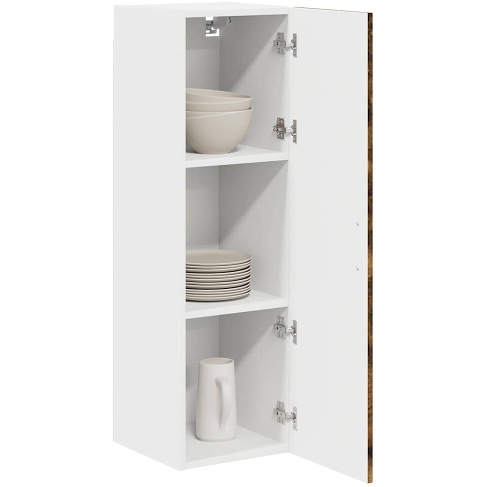 vidaXL Single Door Smoked Oak Kitchen Wall Cabinet Image 3
