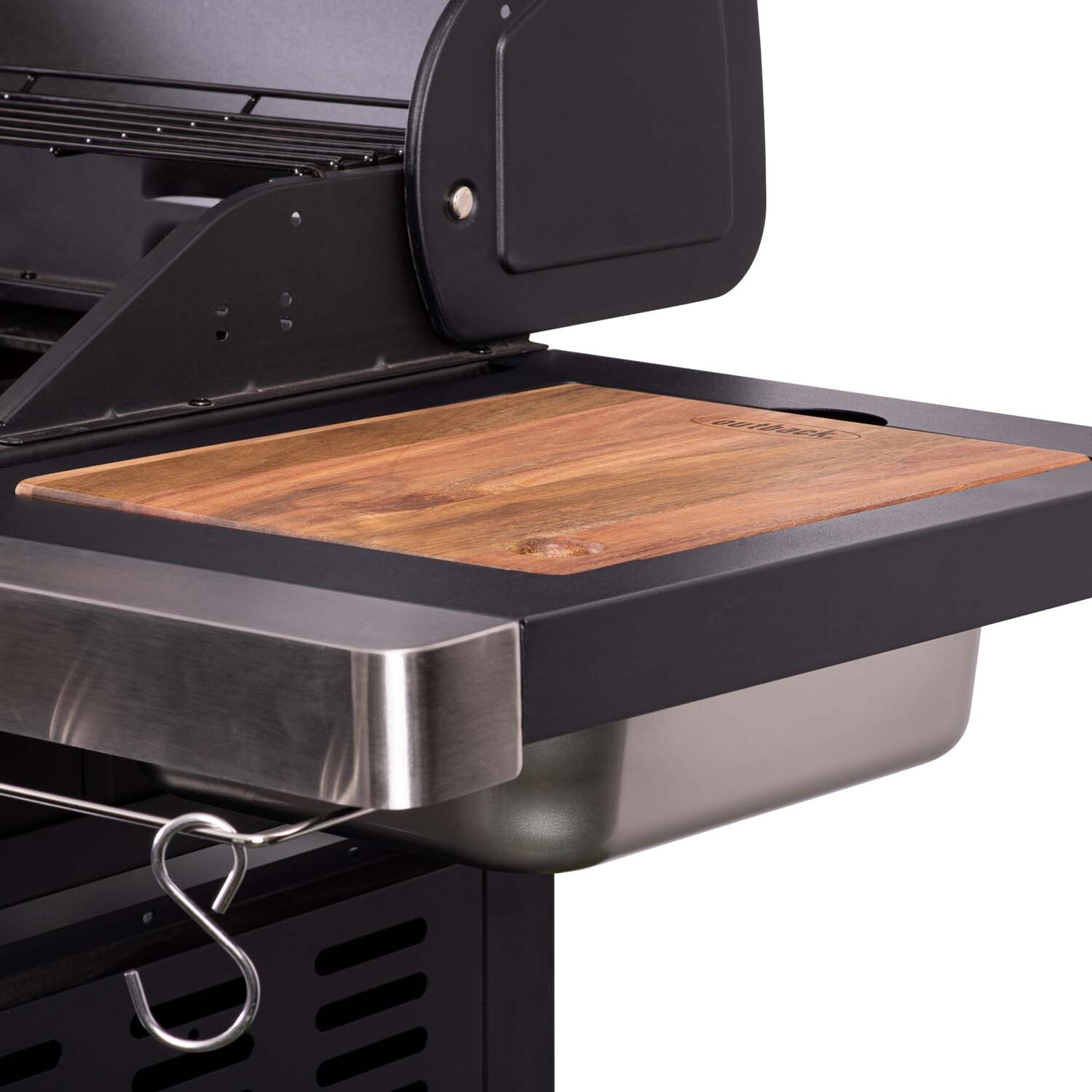 Outback Saturn Pro Blue and Silver 4 Burner Gas BBQ Image 11