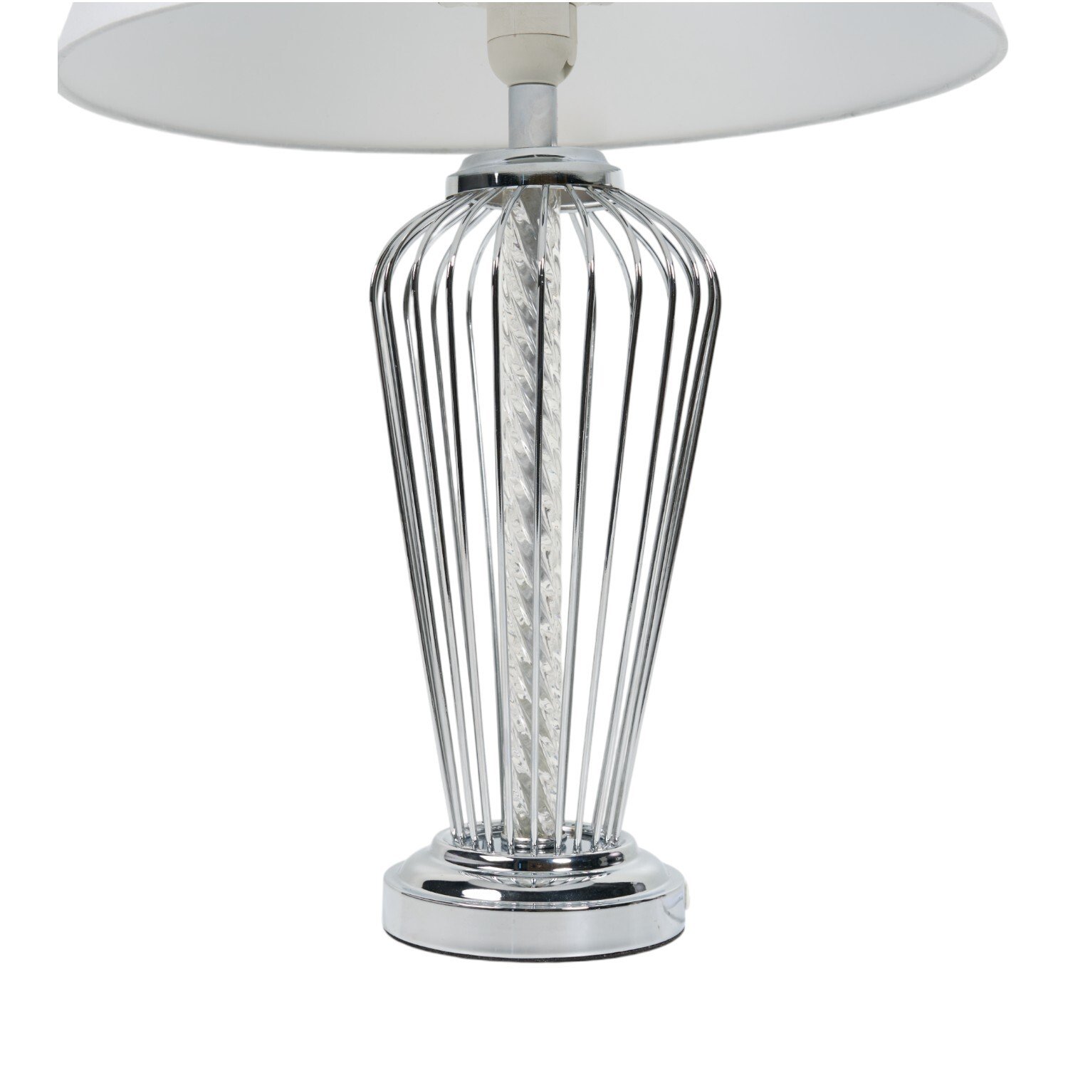 Adeline Table Lamp Chrome and White Image 5