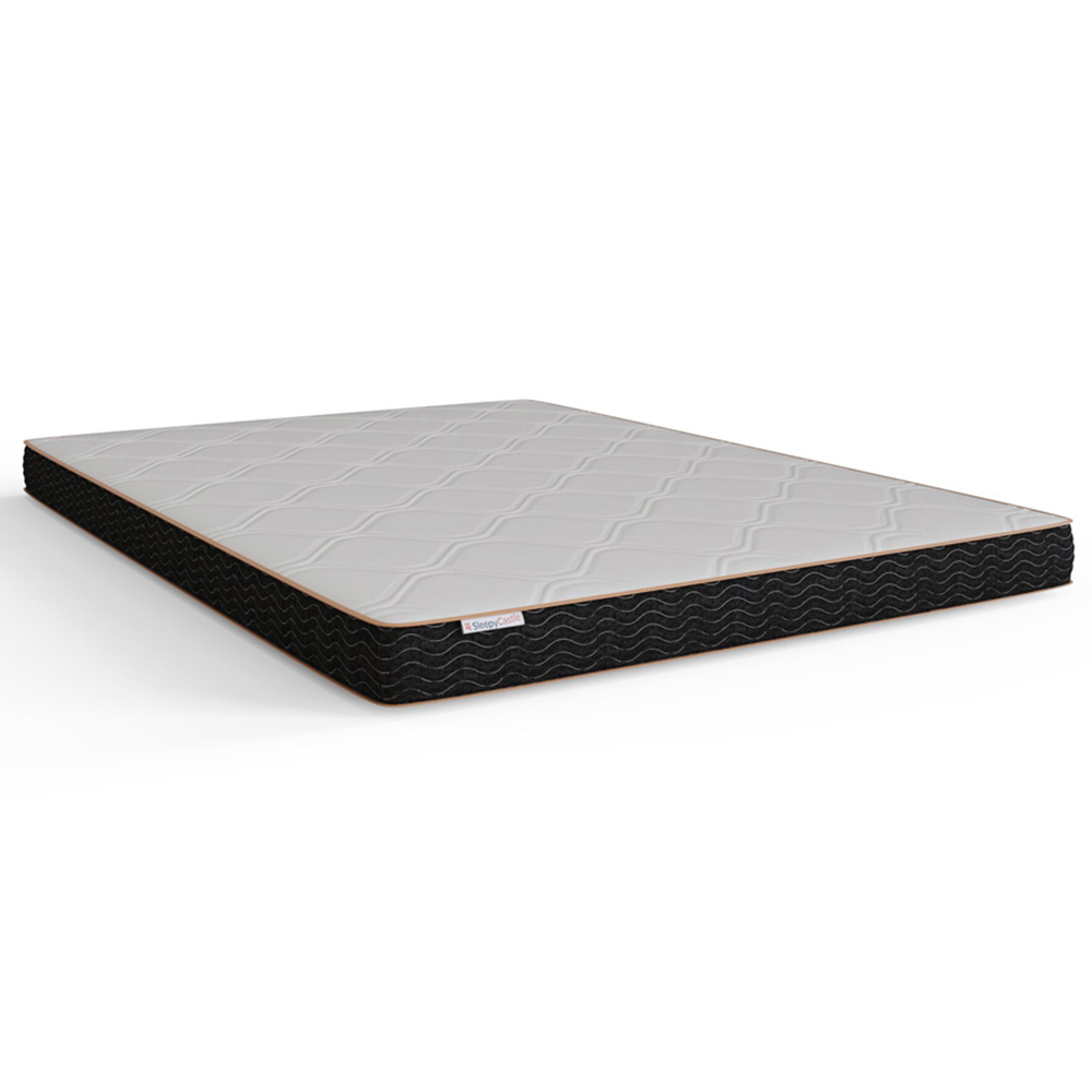 GFW Double Grey Hopsack Fabric Side Lift Ottoman Bed with Bonnell Mattress Image 2