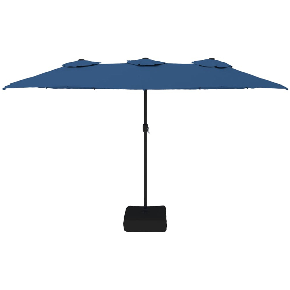 vidaXL Blue Double Head Parasol 4.5 x 2.6m Image 2