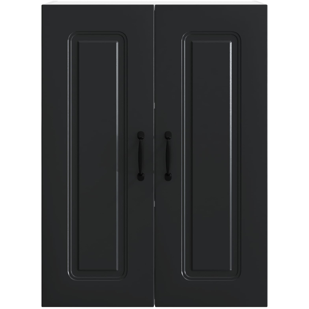 vidaXL Kalmar 2 Door Black Wall Kitchen Cabinet Image 4