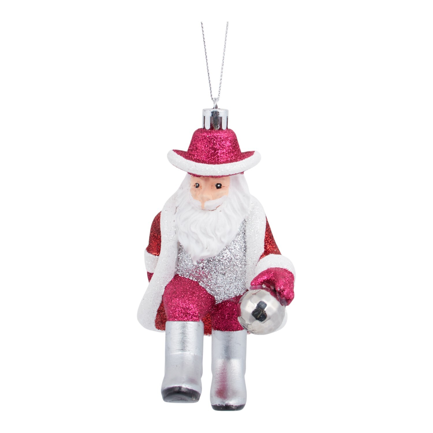 Disco Santa Hanging Decoration Red Image 2