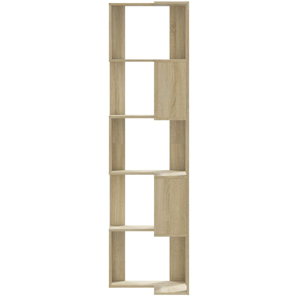vidaXL 10 Shelf Sonoma Oak Corner Bookcase Image 3