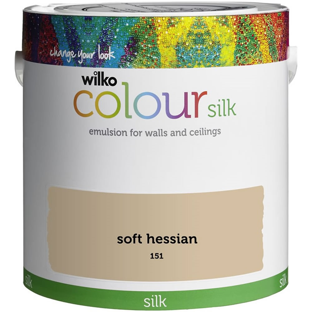 Wilko Soft Hessian Silk Emulsion Paint 2.5L Image 1