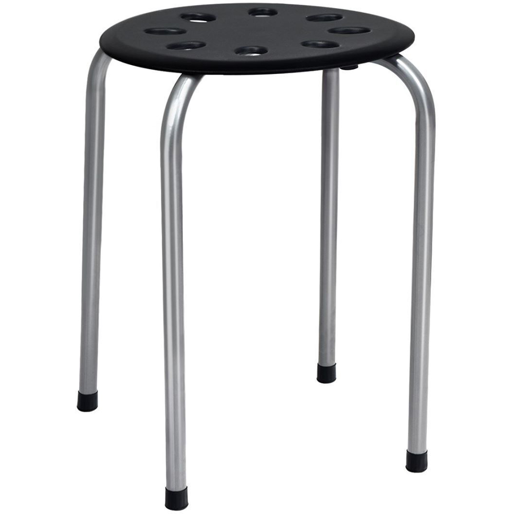 Costway Set of 6 Grey Stackable Dining Chairs Image 4