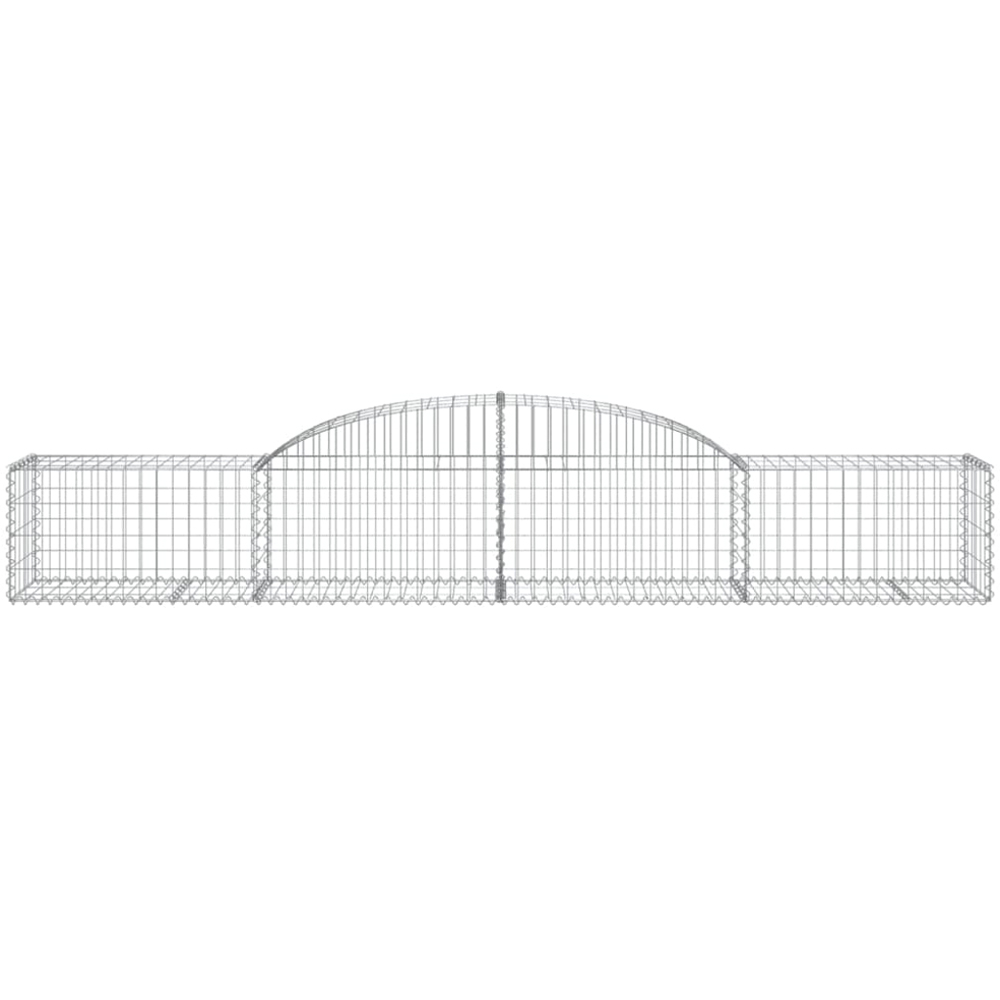 vidaXL Silver Galvanised Iron Gabion Basket 300 x 50 x 40/60cm 6 Pack Image 2