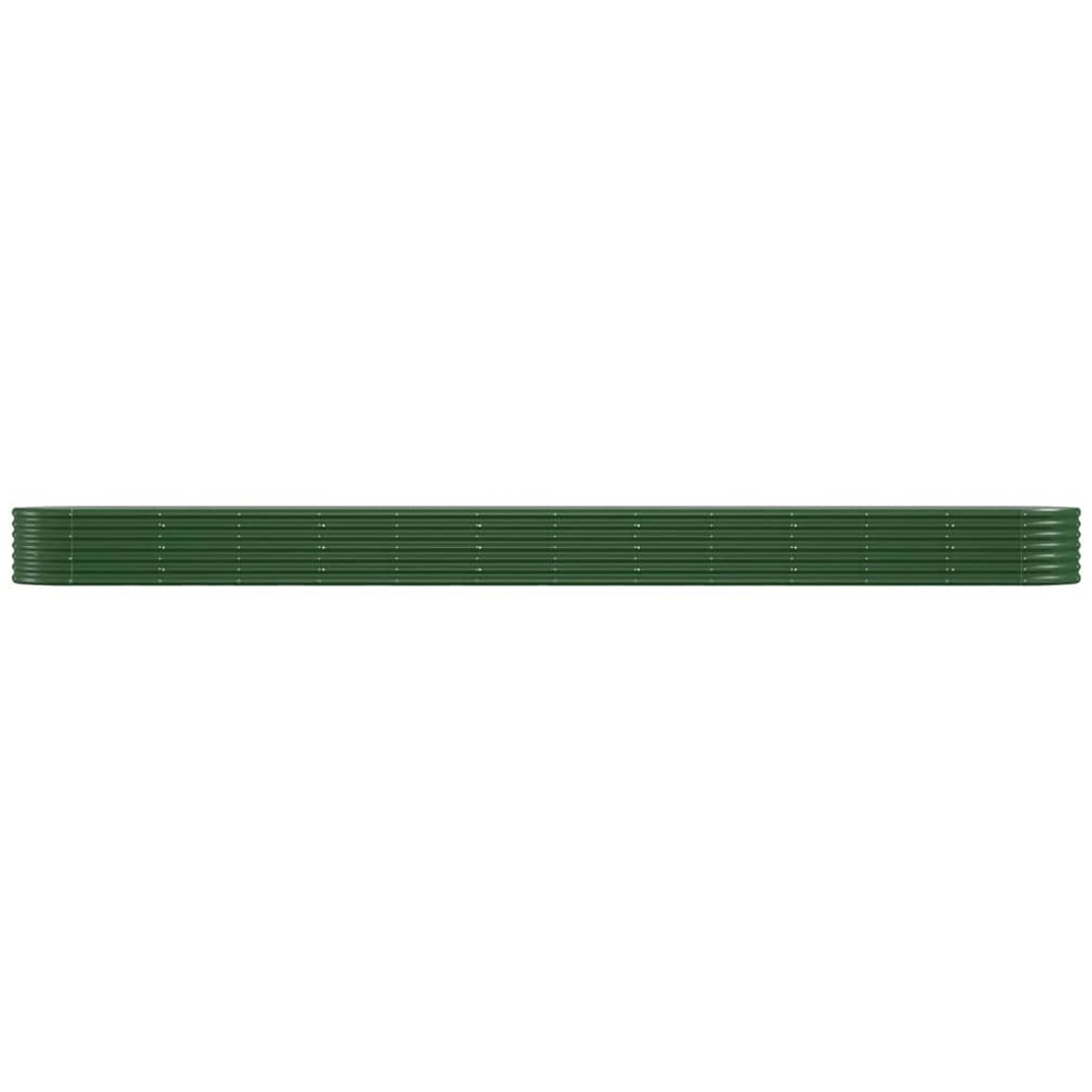 vidaXL Green Galvanised Steel Raised Garden Bed 36 x 80 x 512cm Image 2