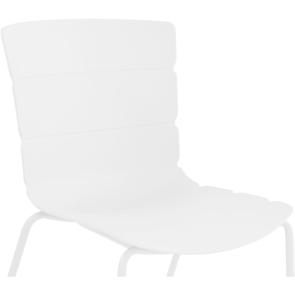 Core Products Bali Set of 2 White Plastic Kitchen Chair Image 4